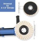 10 Pcs Wool Polishing Wheel Disc 4-1 2  X 7 8  Felt Flap Disc Stone Buffing Pad