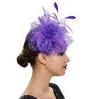 Women s Fascinator Hat For Wedding Tea Party Flower Mesh Feathers Hair Clip
