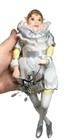 Elf Pixie Fairy Girl Ceramic Head Legs Arms Silver Snowflake Hangs 9 