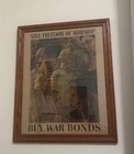 Framed Original 1943 Norman Rockwell War Bond Poster