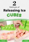 Doqaus Ice Cube Tray Lid And Bin - 4 Pack Ice Bucket Kits Stackable Silicone