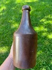 Rare Antique 1820   s Stoneware Blob Top Beer Bootle Ex Excise Stamp Pre Victorian