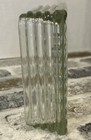 Vintage Glass Architectural Building Block Open Back Geometric Design 5 5x5 5 8   