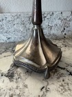 Vintage Silver Plated Candelabra Three Armed Gothic Victorian 17    Tall