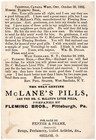 Victorian Trade Cards 1882 Mclane s Liver Pills  Fleming Bros   Pittsburgh  Pa