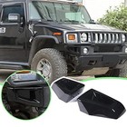 Front Bumper Bezel Corner Cover Compatible With 2003-2009 Hummer H2 Suv Black
