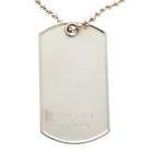 Gucci Dog Tag Id Tag Necklace Ball Chain Sv925 Silver Ladies Gucci