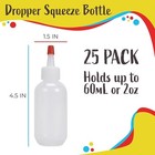 Plastic Boston Round Squeeze Bottles  2oz Dropper With Yorker Red Tip  25 Pack