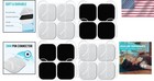 Cleared 2x2 Carbon Electrode Pads - 16 Reusable Self-stick For Tens Therapy