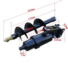 200mm Diameter Auger Drill With Hoses Pins For 1-1 5ton Mini Excavator Free Ship