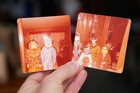 Vintage Halloween Costume Snapshot Photo Witch Skeleton Werewolf Frankenstein