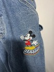 Vintage 90s Mickey   Co Kids Denim Overalls 10 Disney Embroidered Classic Mickey