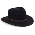 100  Wool Fedora Hat Crushable Felt Trilby With Leather Band Waterproof