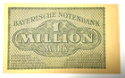 1923 Germany 1 Million Mark S931  Unc  Uncirculated Free Shipping