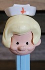 Vintage Pez Dispenser Blonde Nurse No Feet Us Pat 3 8 Light Blue Base Usa