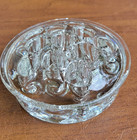 Vintage Clear Glass Flower Frog For Floral Arrangements 11  Holes