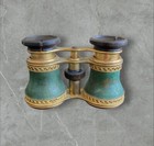 R  B  Morris Opera Glasses C1800   s - Brass And Green Painted- Vintage Working