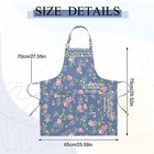 3 Pack Floral Aprons For Women Adjustable Kitchen Aprons With 2 Pockets Vintage 