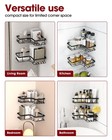 Triangular Corner Shower Caddy Bath Storage Organizer Shelfbathroom Holder 2 Pac