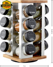 16 Jar Spice Rack Organizer Rotating Countertop Kitchen Storage