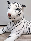Jumbo Melissa And Doug White Bengal Tiger Plush Stuffed Animal Realistic