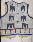 Sioux Native American Beaded Leather Vest     Early Beadwork  19x20   