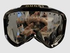  1100 Gucci Men s Black Mirrored Mask Logo Injection Plastic Shield Ski Goggles