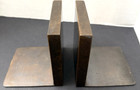 Vintage Pair Of Silver Crest Genuine Bronze Bookends  308-91 Mid-century Modern