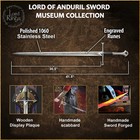 Handmade Anduril Fantasy Sword Replica 41 5        Stainless Steel Blade   Scabbard