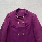 Vintage 70s Women s Montgomery Ward Purple Hooded Peacoat Coat Medium