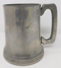 Early 1900 s Pewter Pint Tankard Glass Bottom Beer Stein Mug 