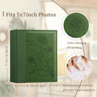 Photo Album 5x7 Clear Pages Pockets Leather Cover Slip Slide In Photo Album Book