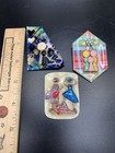 Pins By Lucinda People Woman Lot Of 3 Glitter Hearts Flower Pastel Abstract