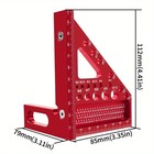 3d Multi-angle Measuring Ruler 45   90   Aluminum Woodworking Square Tool