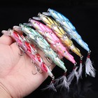 5pcs Minnow Fishing Lures Plume Tail 11 5cm 15 5g Artificial Bait Hard Bait
