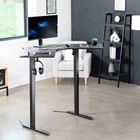 Vivo Black Electric 47  X 47  Corner Standing Desk  L-shaped Workstation