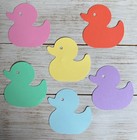 30 Cute Paper Duck Cutouts Colorful Decorations Confetti Table Scatter Classroom