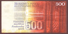 Finland  500 Markkaa  1986   Litt  A