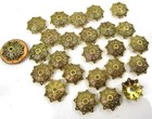 20 Antique Gold Pewter Flower Bead Caps 16mm 