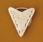 New  Western Cowboy Square Dance Scarf Slide - Silver Etched Arrowhead 