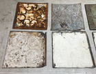 Antique 12 Sq  Foot Shabby Tin Ceiling 12x12 Ceiling Tin Panels Vtg Old 763-26b