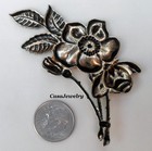  4165 Beautiful Antiqued Brass Floral Component - 1 Pc