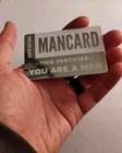  Funny Official Man Card - Premium Silver Foil Pvc  Gag Gift For Him