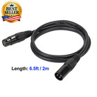 6 5ft   2m Dmx Cable  10pcs  3 Pin Dmx Cables Dmx Wires  Dmx512 Xlr Male To Fema