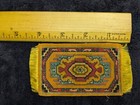 Set Of 4 Antique Tobacco Inserts Cigarette Felts Mini Silk Fringe Dollhouse Rugs