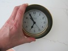 Weems   Plath Quartz Ship Bell Clock Maritime Nautical Vtg Brass Germany