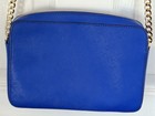 Michael Kors Jet Set Item Large East West Blue Silver Crossbody Bag  378