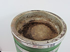 Rare  Vintage Goldberg Brothers Green Chrome Ashtray   Trash Can Movie Theater