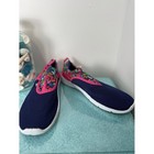 Speedo Navy And Hot Pink Kids Slip-on Sneakers With Multicolor Pattern