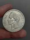 1929 Venezuela Estados Unidos Venezuela 1 Bolivar 83 5  Silver
